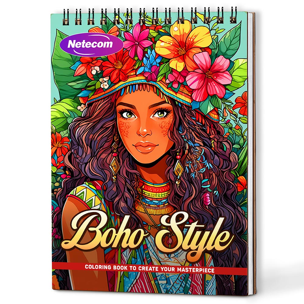 Boho Style Coloring Book For Adults