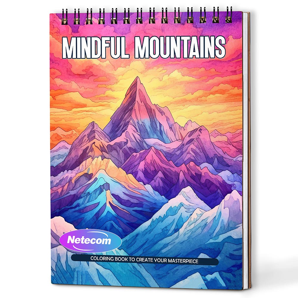 Mindful Mountains Coloring Book For Adults