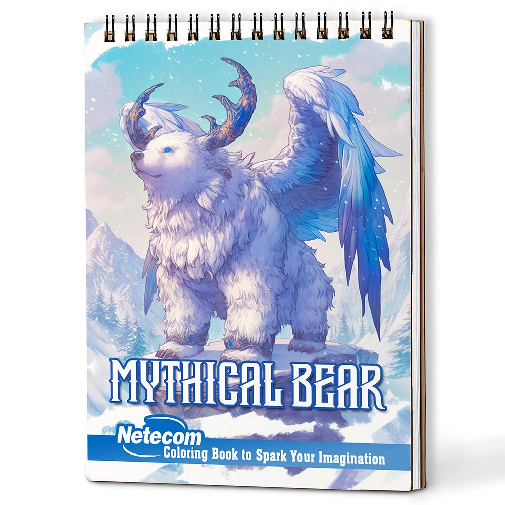 Netecom Mythical Bear Coloring Book For Adults