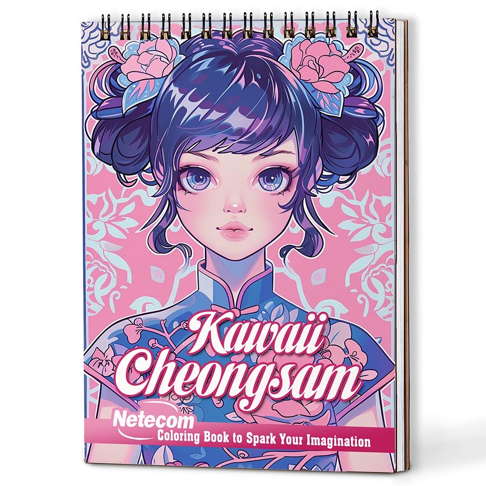 Netecom Kawaii Cheongsam Coloring Book For Adults