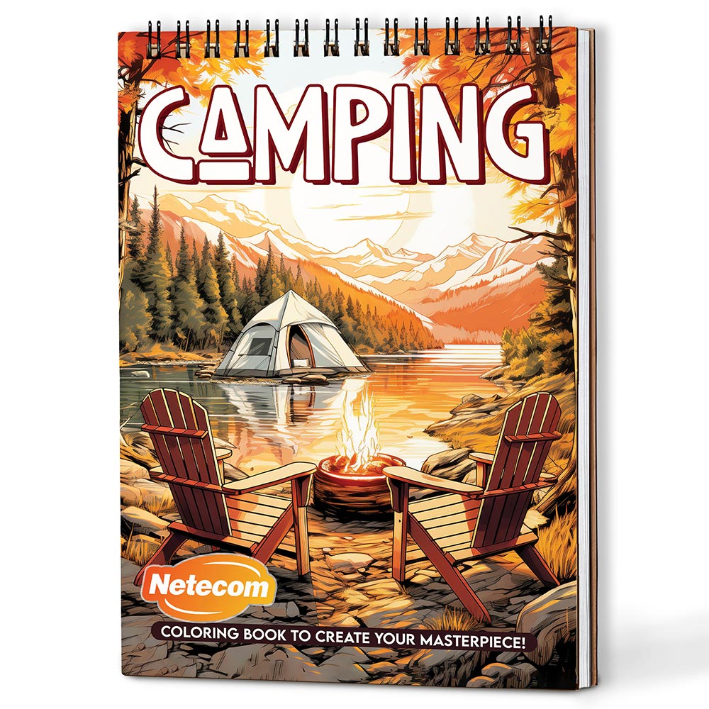 Netecom Camping Coloring Book For Adults