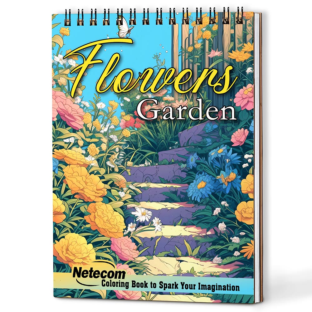 Netecom Flowers Garden Coloring Book For Adults