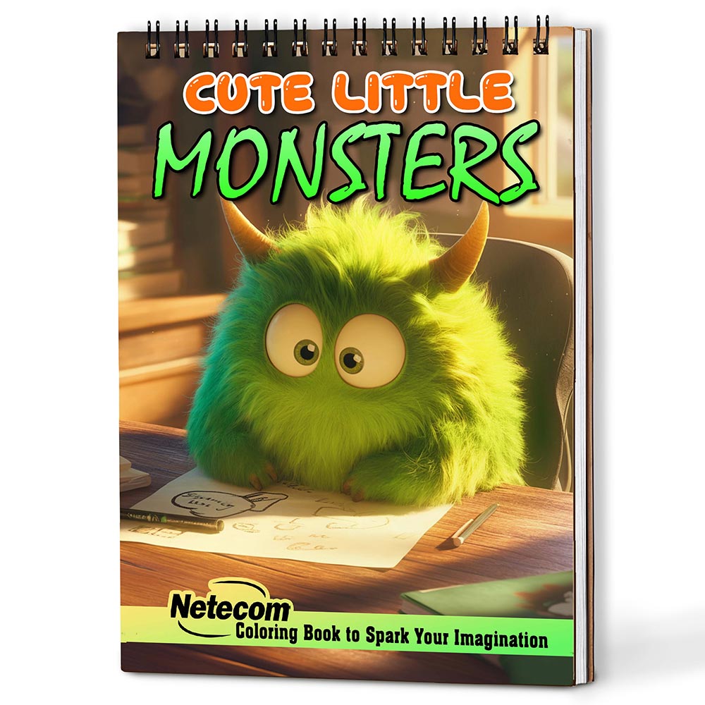 Netecom Cute Little Monsters Coloring Book For Adults