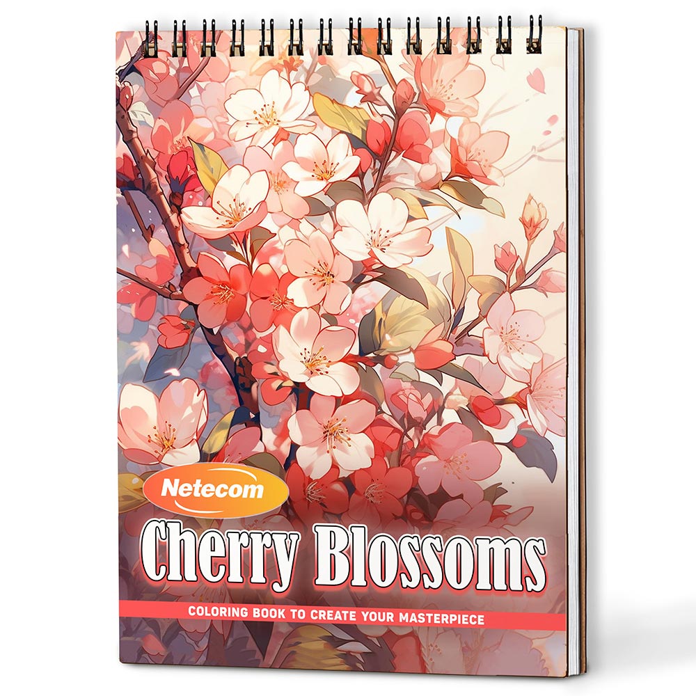 Cherry Blossoms Coloring Book For Adults
