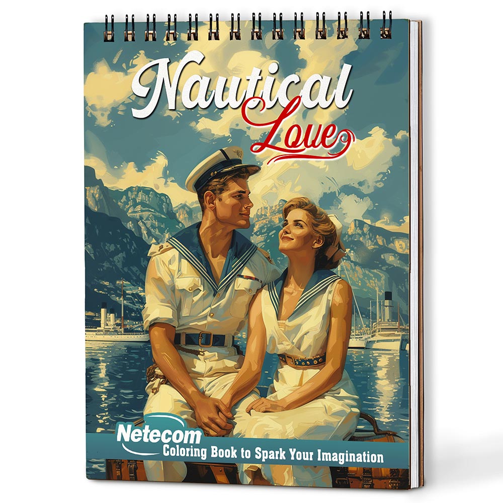 Netecom Nautical Love Coloring Book For Adults