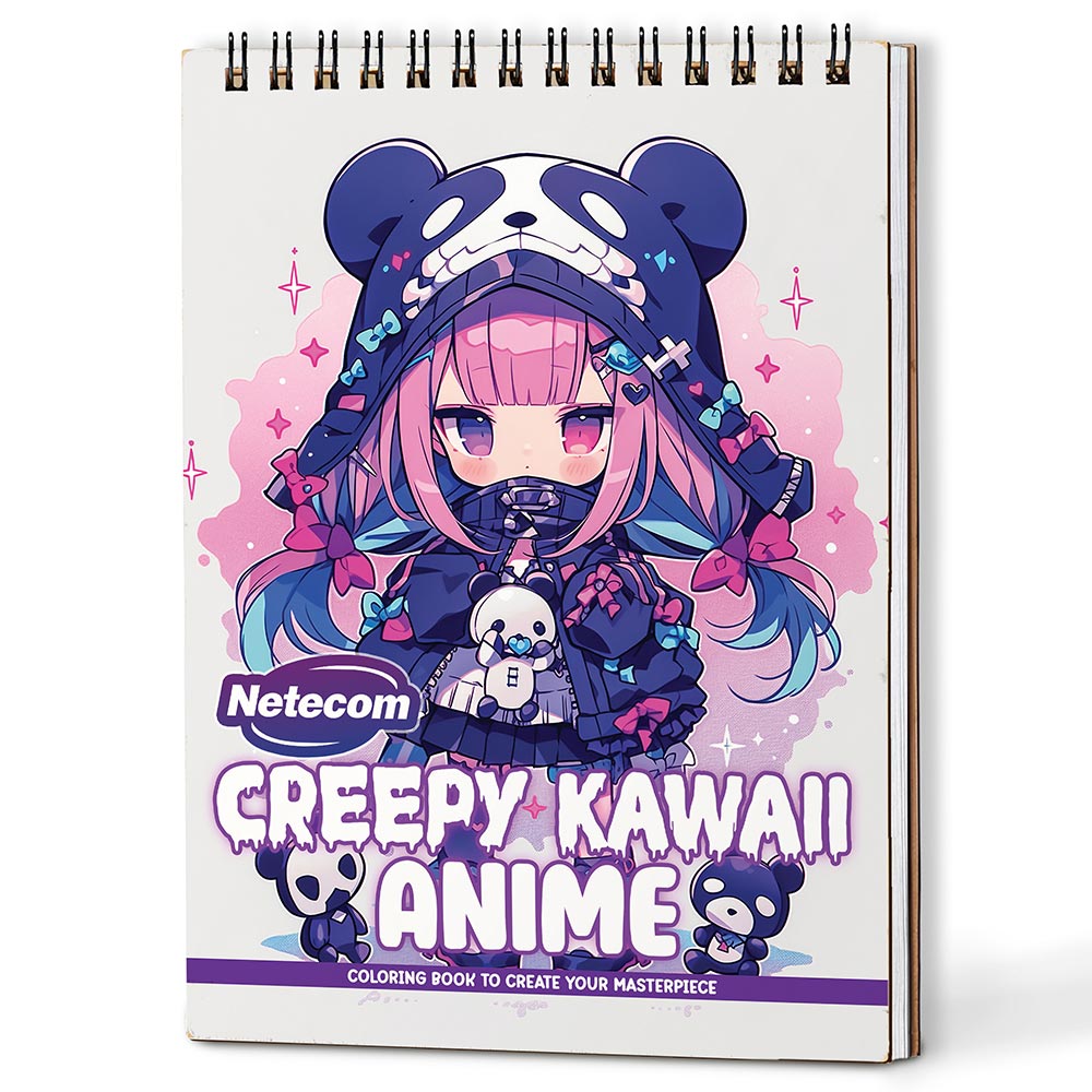 Netecom Creepy Kawaii Anime Coloring Book For Adults