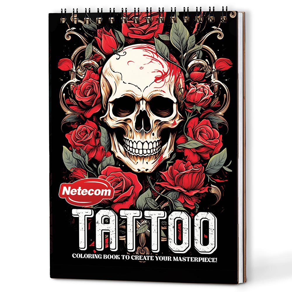 Netecom Tattoo Coloring Book For Adults
