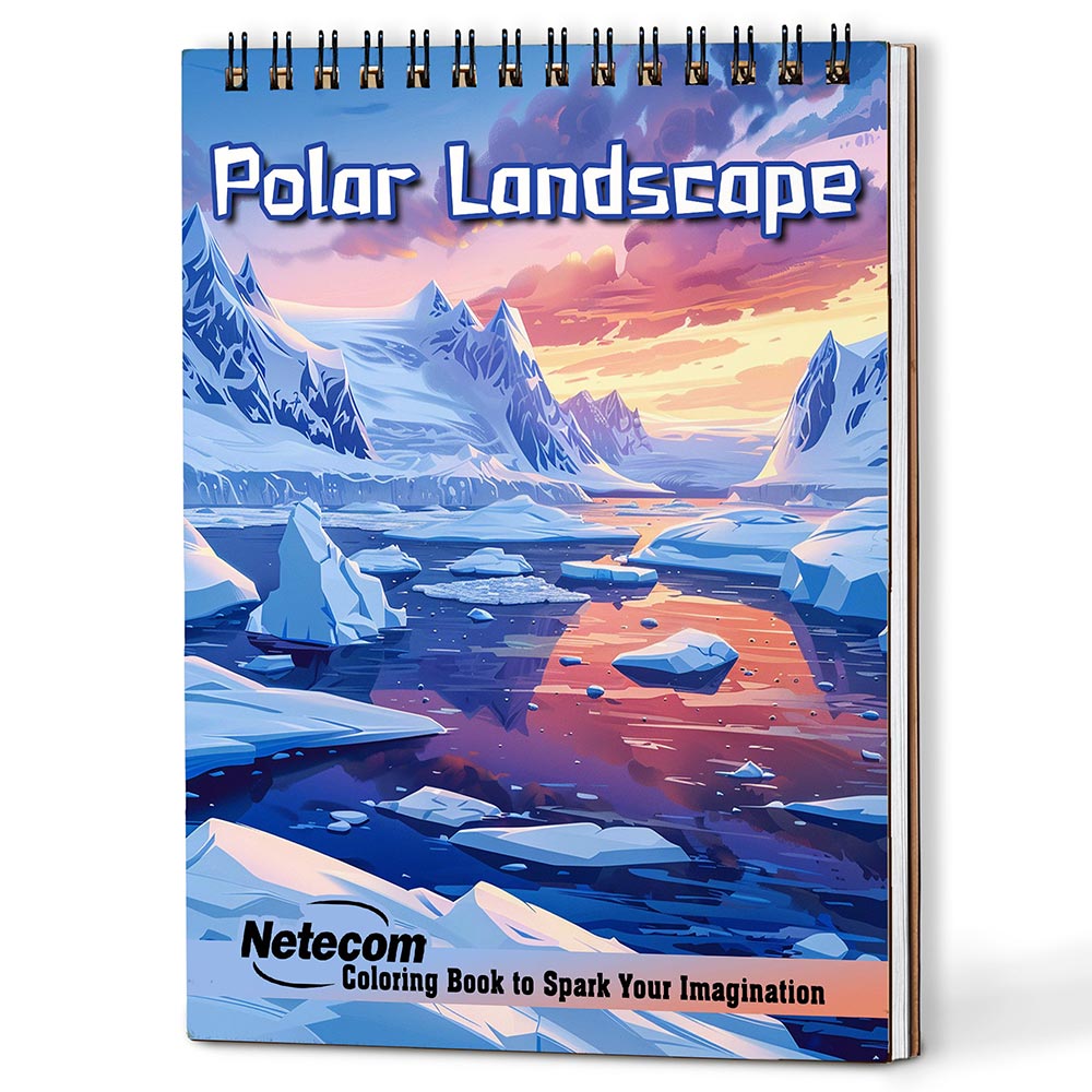 Netecom Polar Landscape Coloring Book For Adults