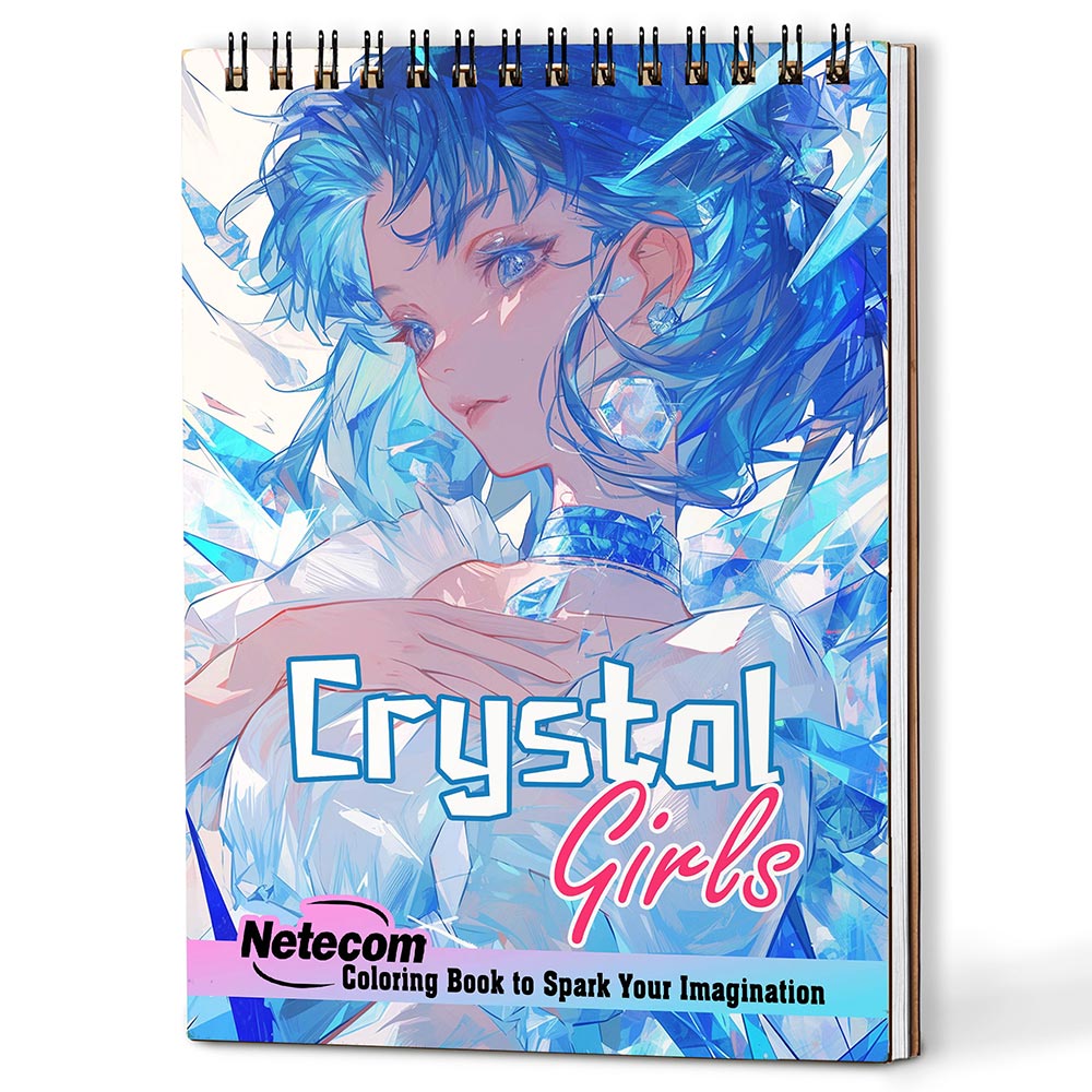 Netecom Crystal Girls Coloring Book For Adults