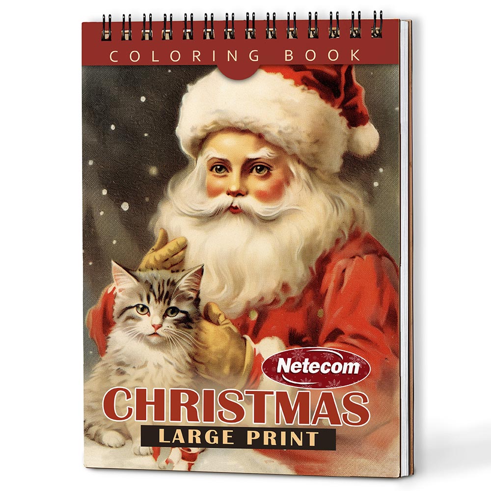 Netecom Large Print Christmas Coloring Book For Adults