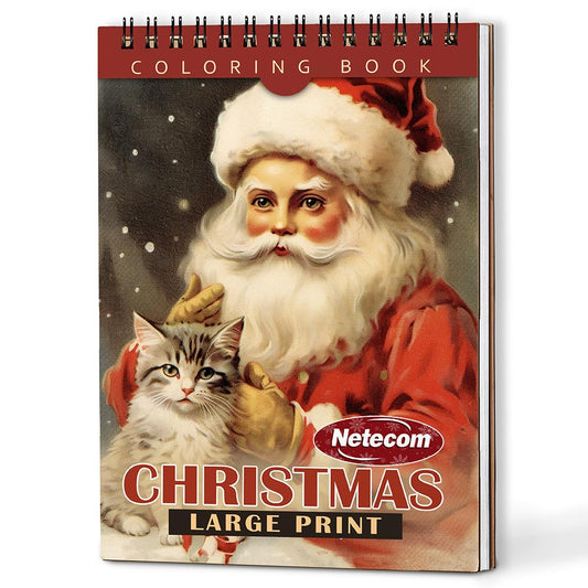 Netecom Large Print Christmas Coloring Book For Adults