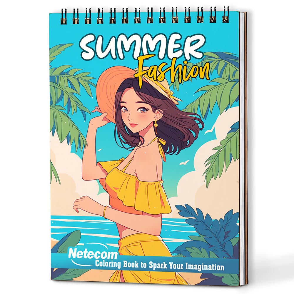 Netecom Summer Fashion Coloring Book For Adults