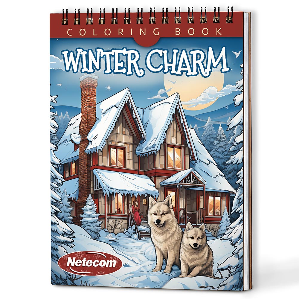 Netecom Winter Charm Coloring Book For Adults