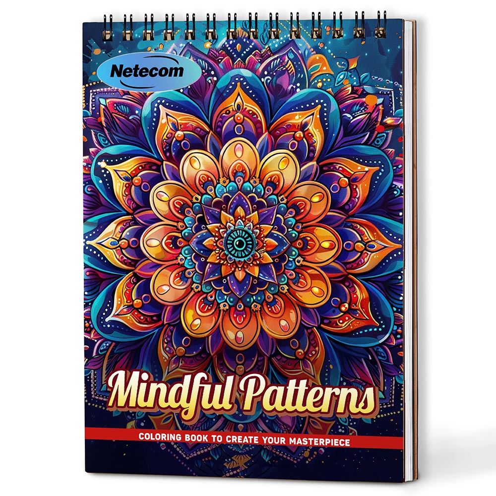 Netecom Mindful Patterns Coloring Book For Adults