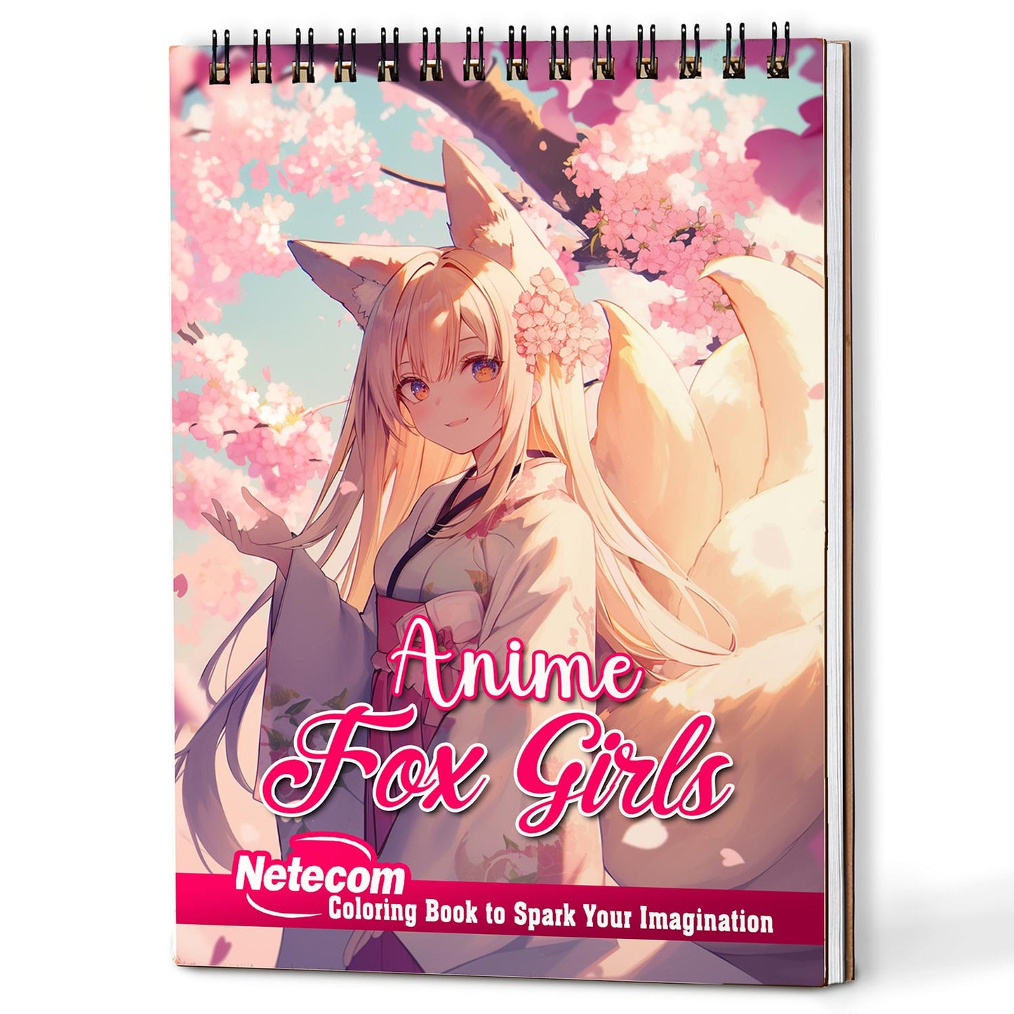 Netecom Anime Fox Girl Coloring Book For Adults