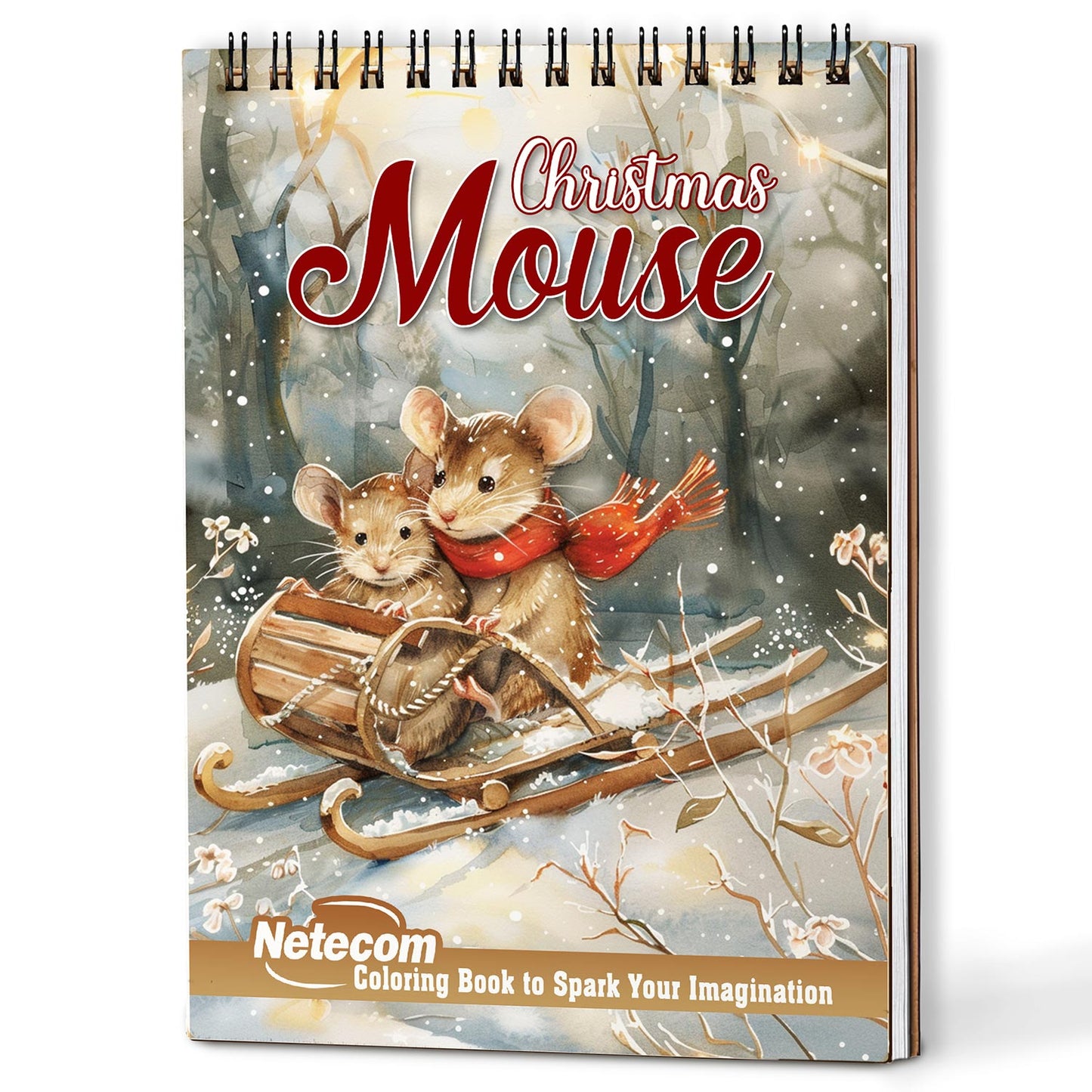 Netecom Christmas Mouse Coloring Book For Adults