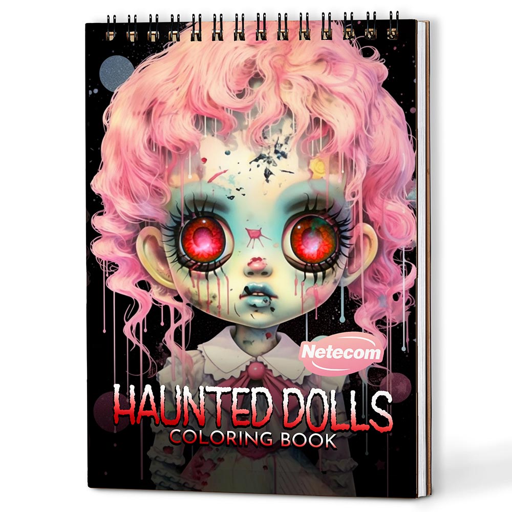 Netecom Haunted Dolls Coloring Book For Adults