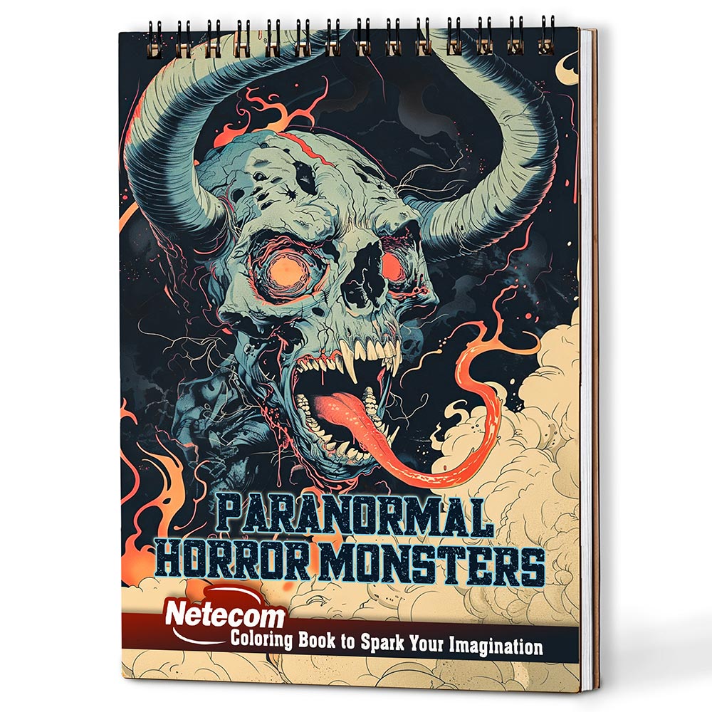 Netecom Paranormal Horror Monsters Coloring Book For Adults