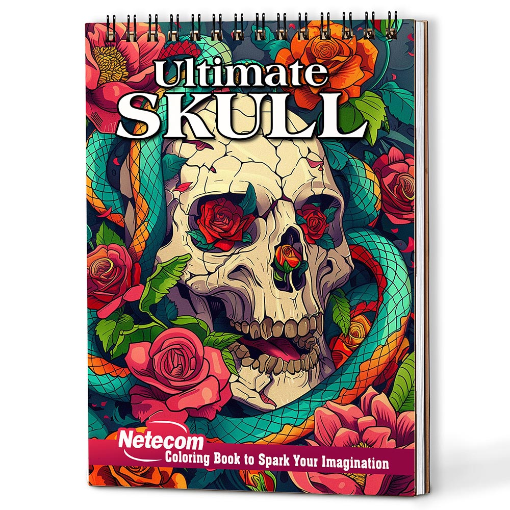 Netecom Ultimate Skull Coloring Book For Adults