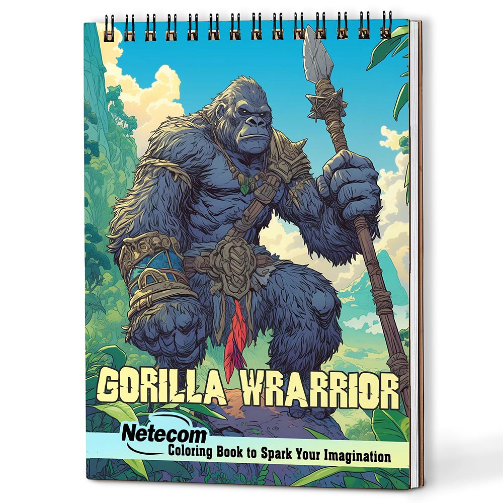 Netecom Gorilla Warrior Coloring Book For Adults