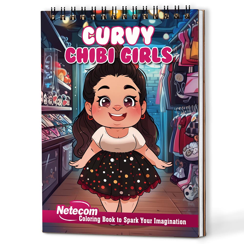 Netecom Curvy Chibi Girls Coloring Book For Adults