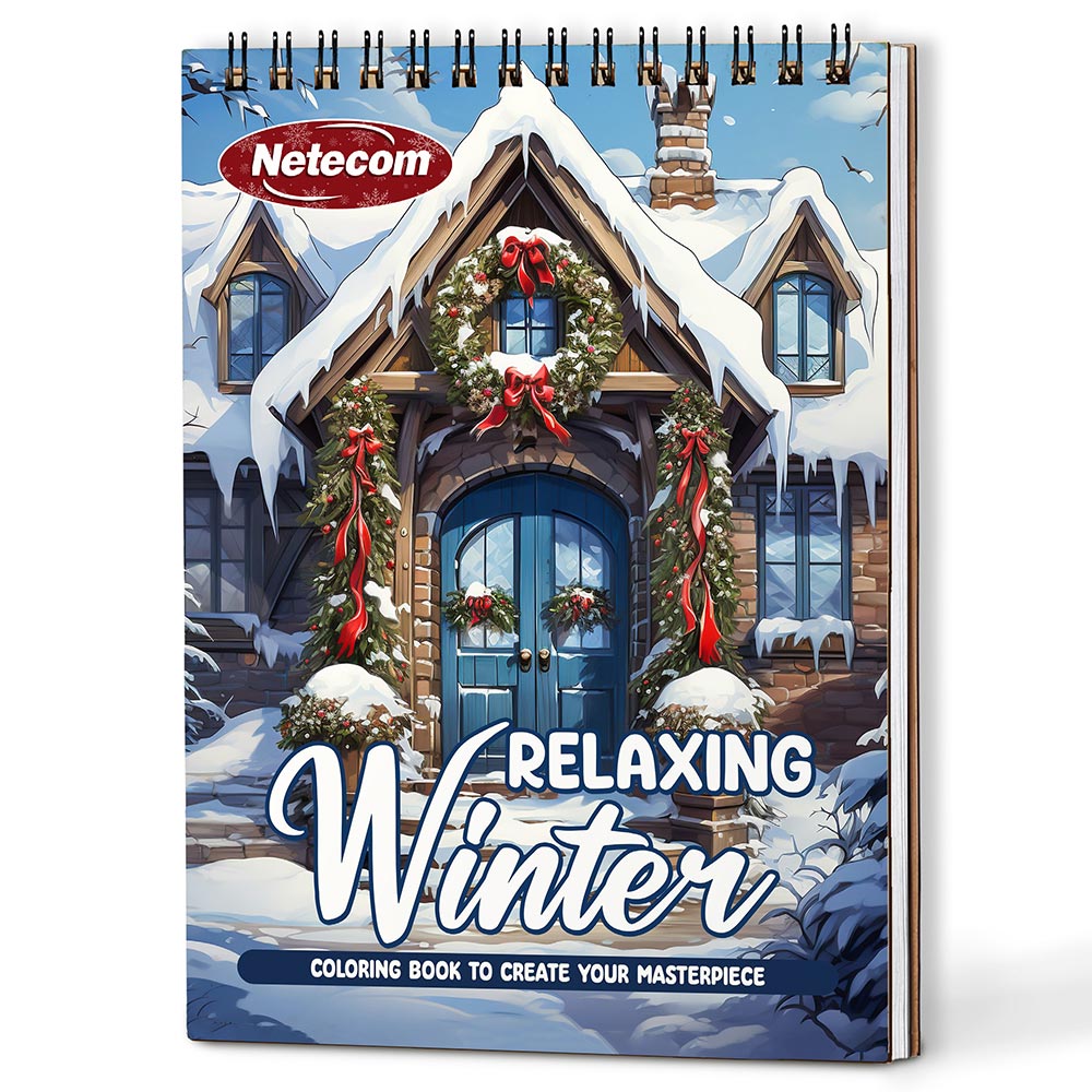 Netecom Relaxing Winter Coloring Book For Adults
