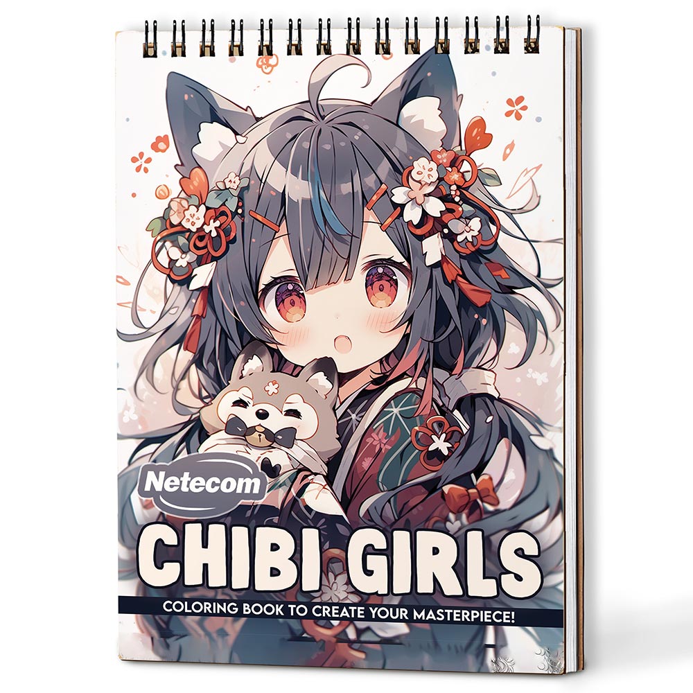 Netecom Chibi Girls Coloring Book For Adults
