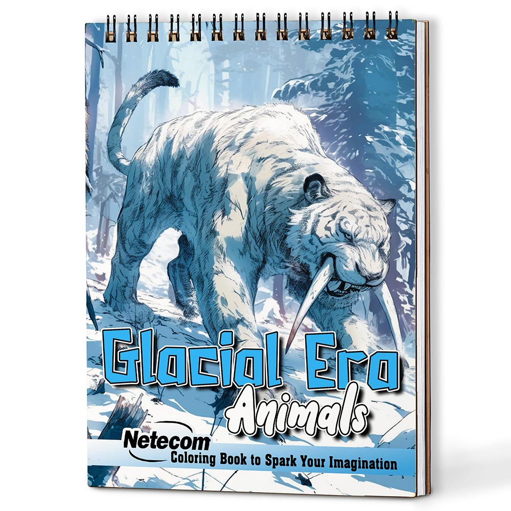 Netecom Glacial Era Animals Coloring Book For Adults