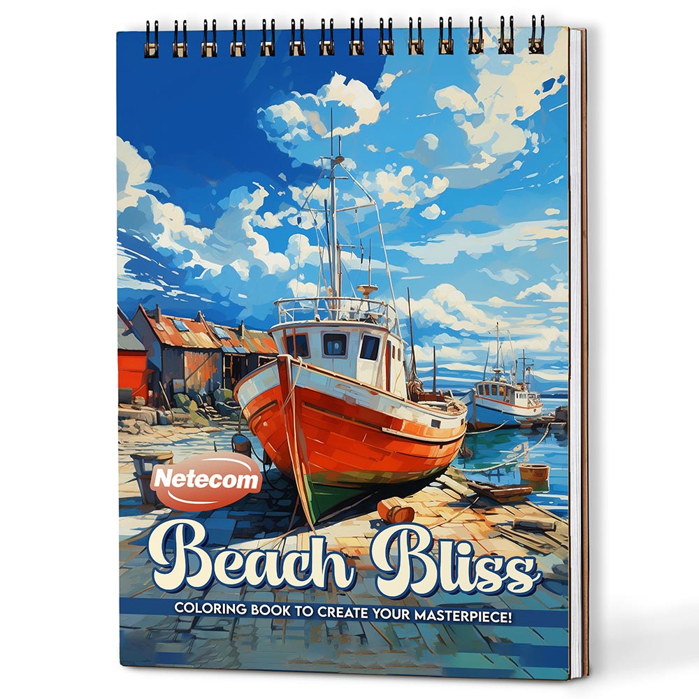 Netecom Beach Bliss Coloring Book For Adults