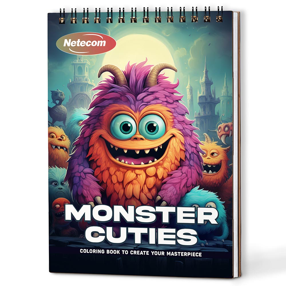 Netecom Monster Cuties Coloring Book For Adults