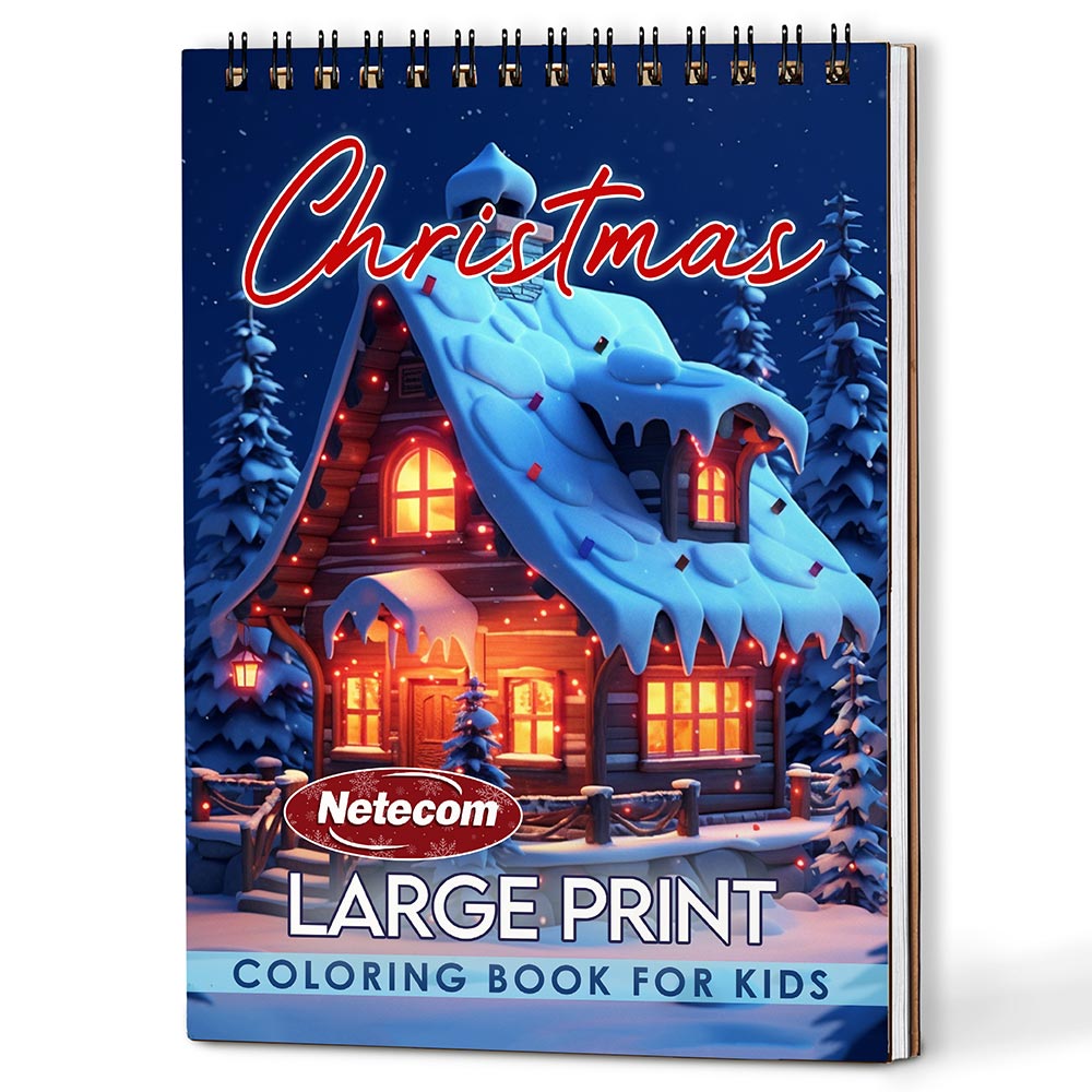 Netecom Large Print Christmas Coloring Book For Adults