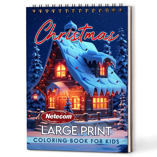 Netecom Large Print Christmas Coloring Book For Adults