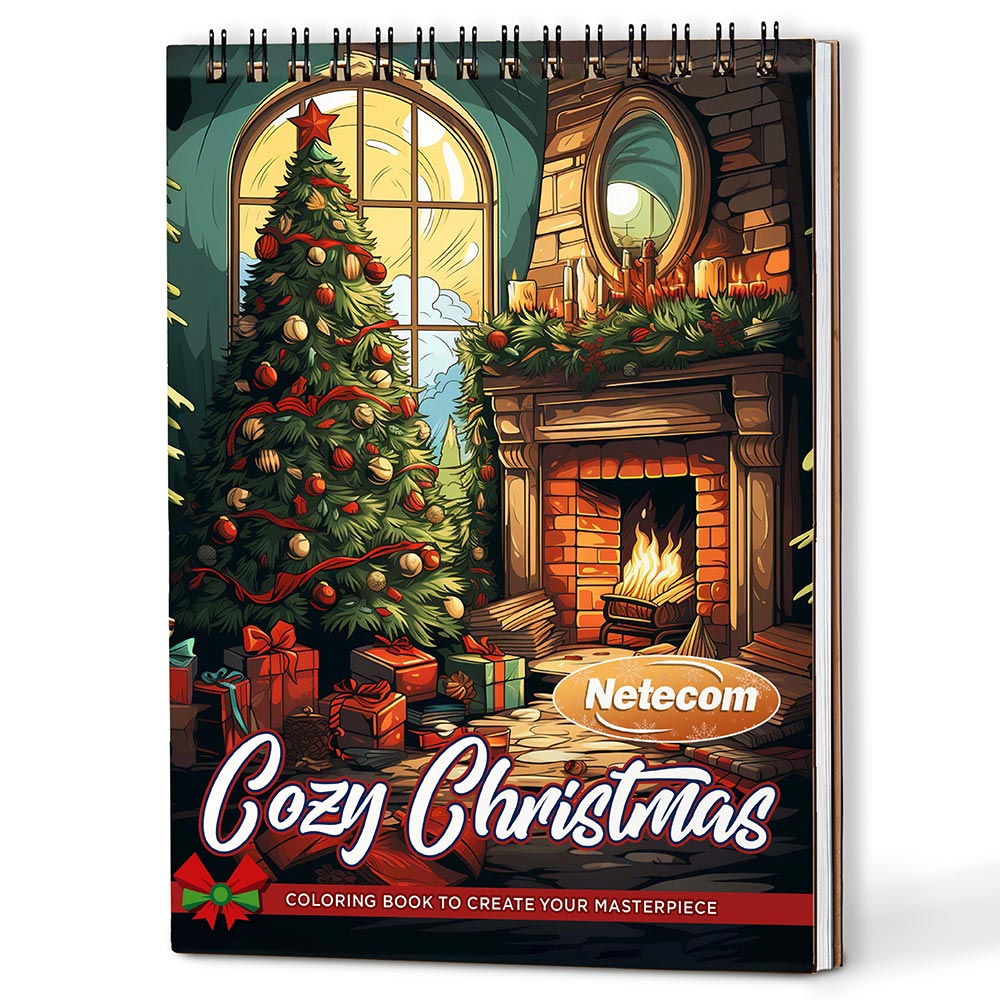 Netecom Cozy Christmas Coloring Book For Adults