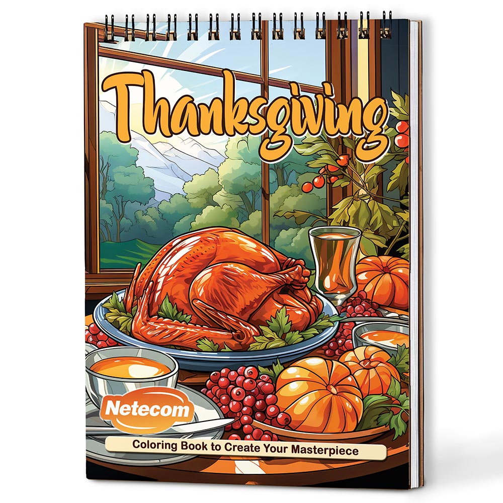 Netecom Thanksgiving Coloring Book For Adults