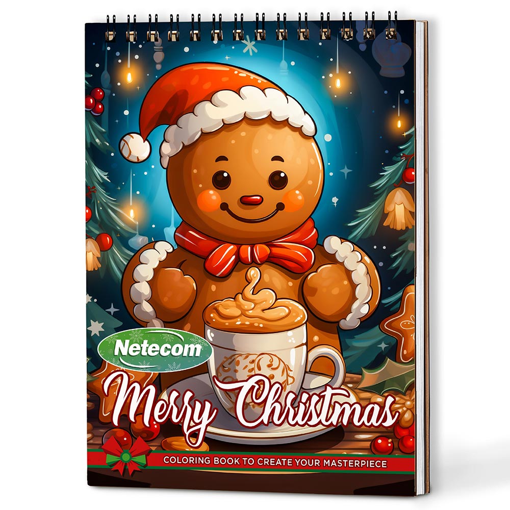 Netecom Merry Christmas Coloring Book For Adults