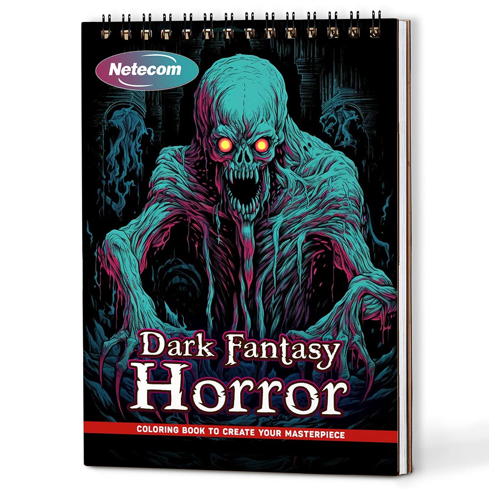 Netecom Dark Fantasy Horror Coloring Book For Adults