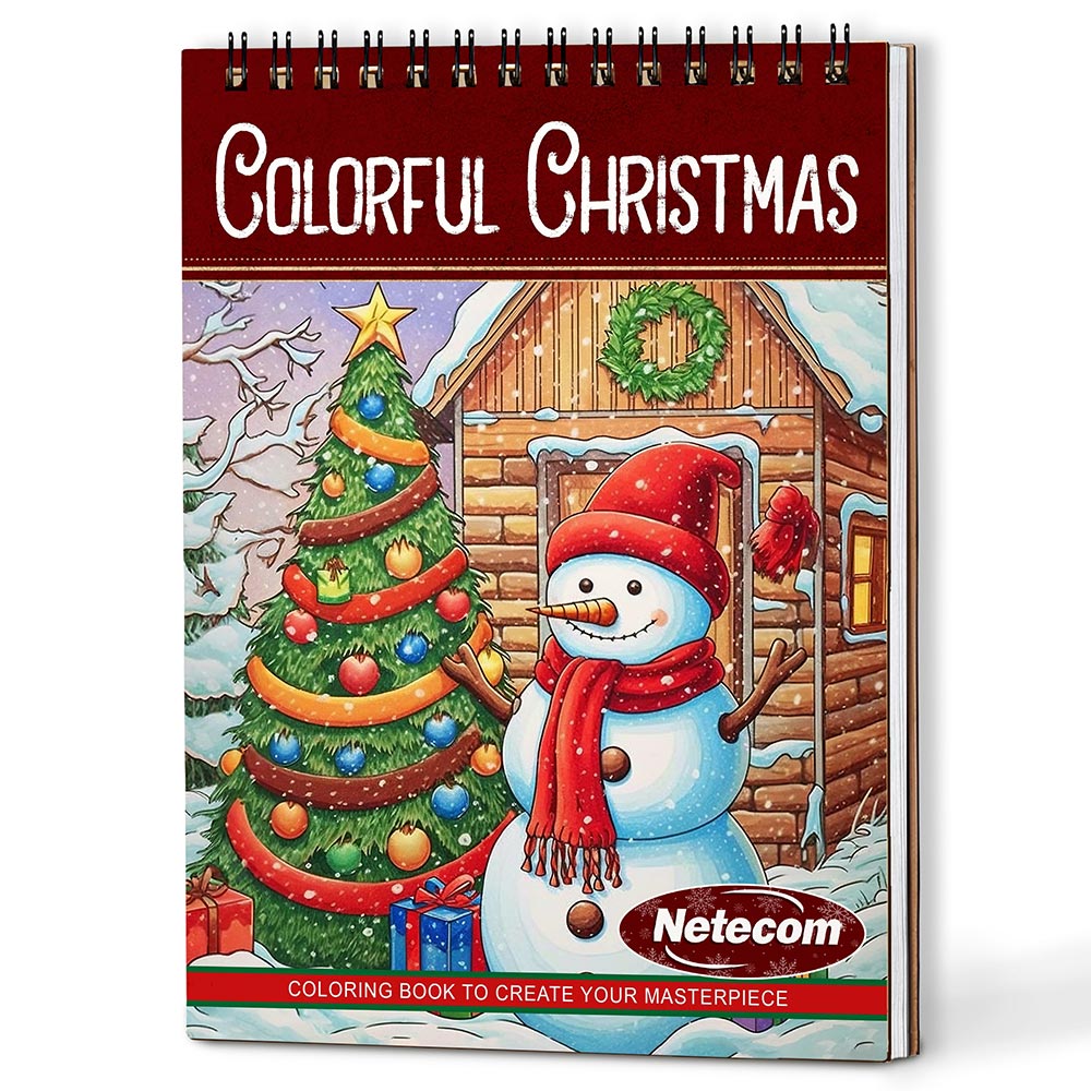 Netecom Colorful Christmas Coloring Book For Adults