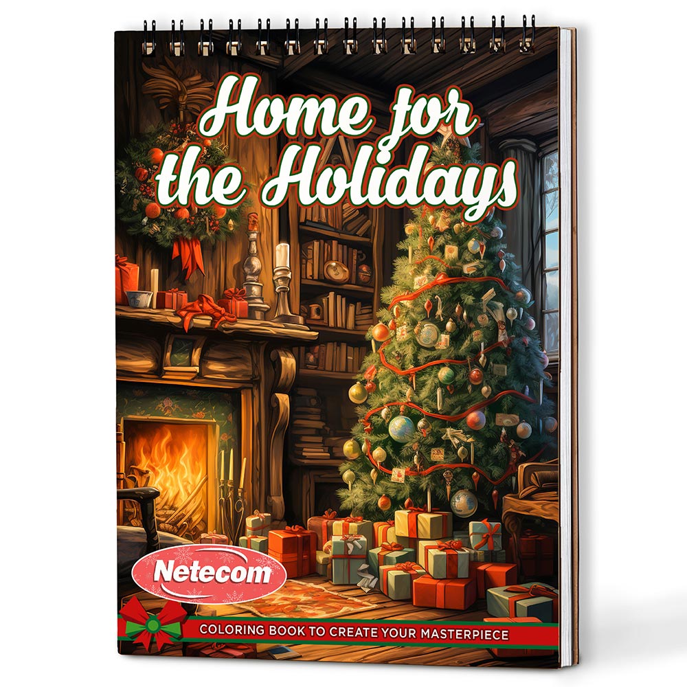 Netecom Home for the Holidays Coloring Book For Adults