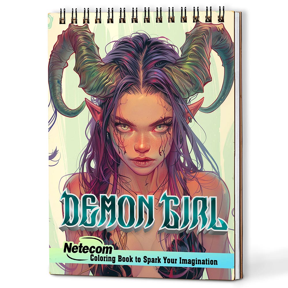 Netecom Demon Girl Coloring Book For Adults