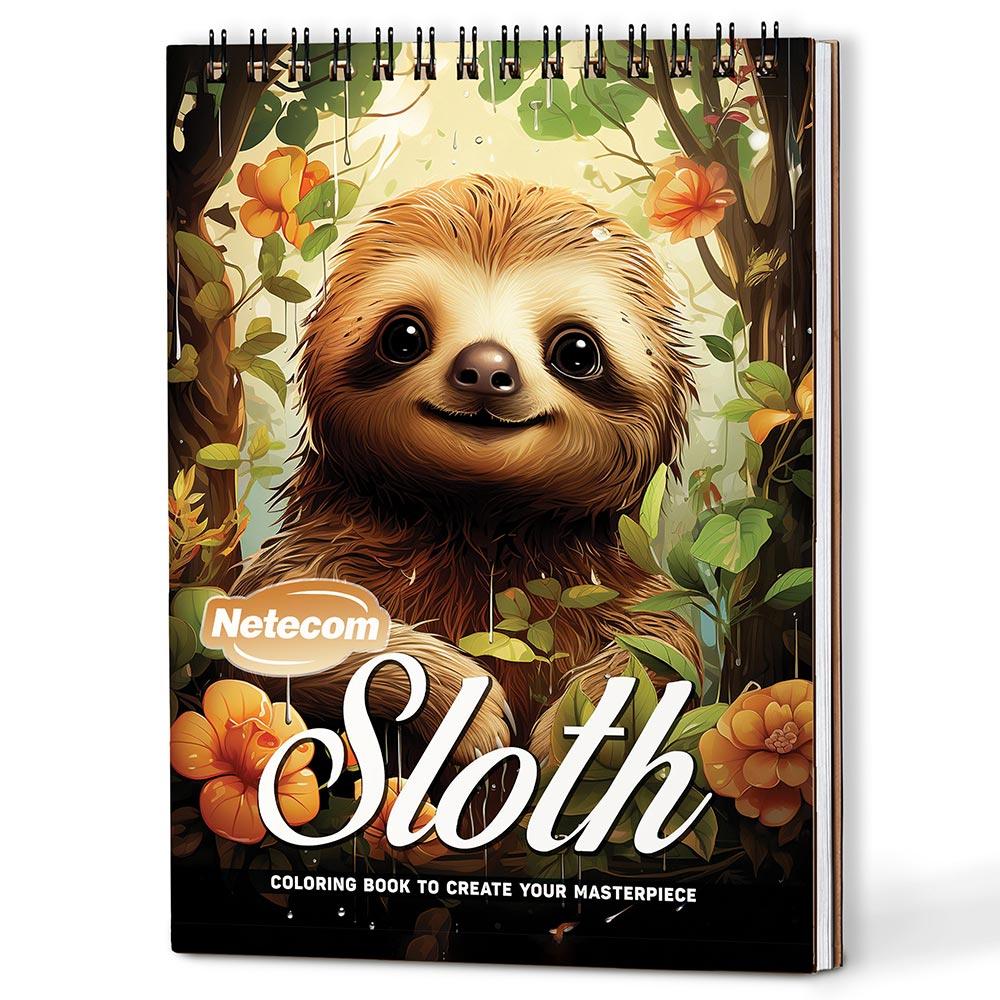 Netecom Sloth Coloring Book For Adults