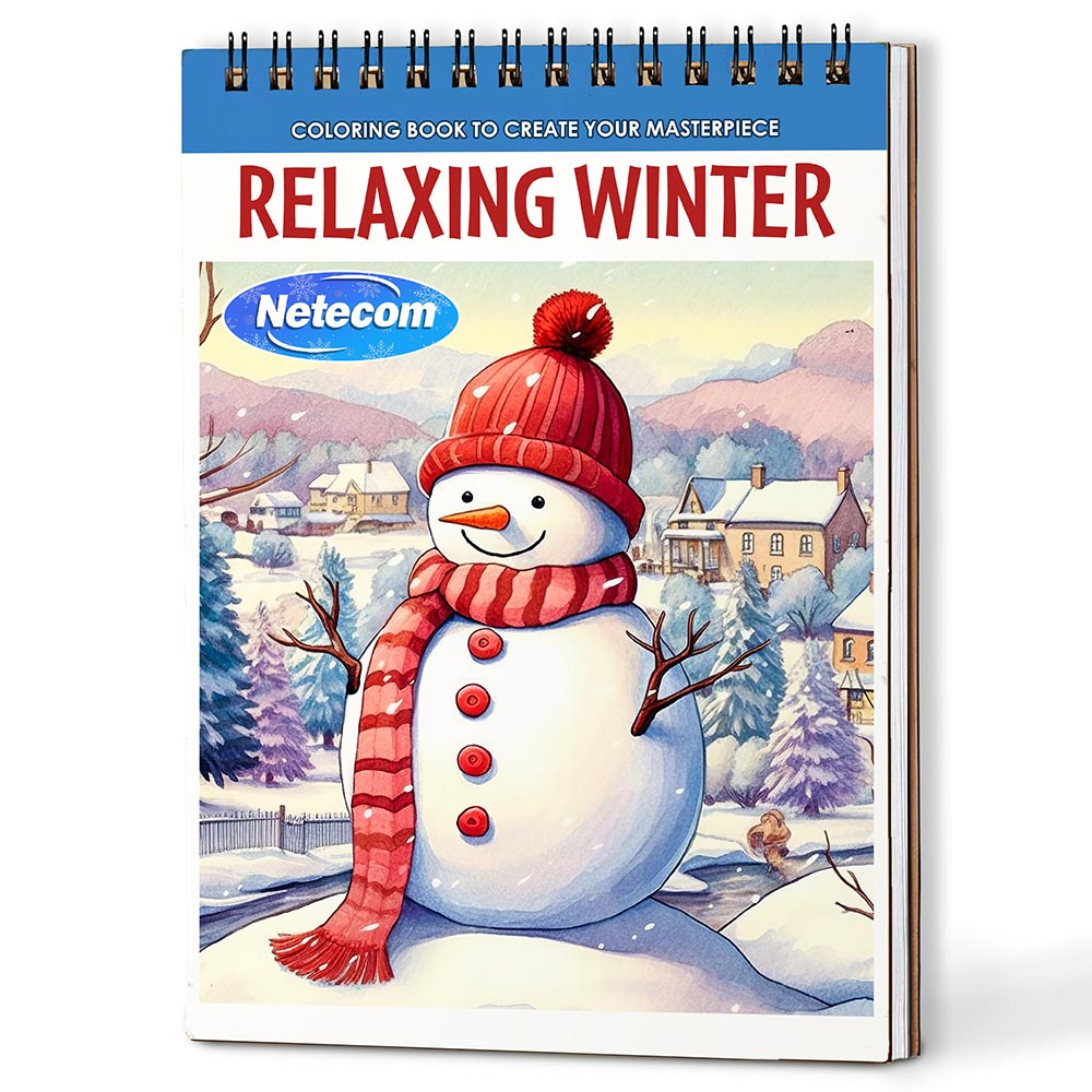 Netecom Relaxing Winter Coloring Book For Adults