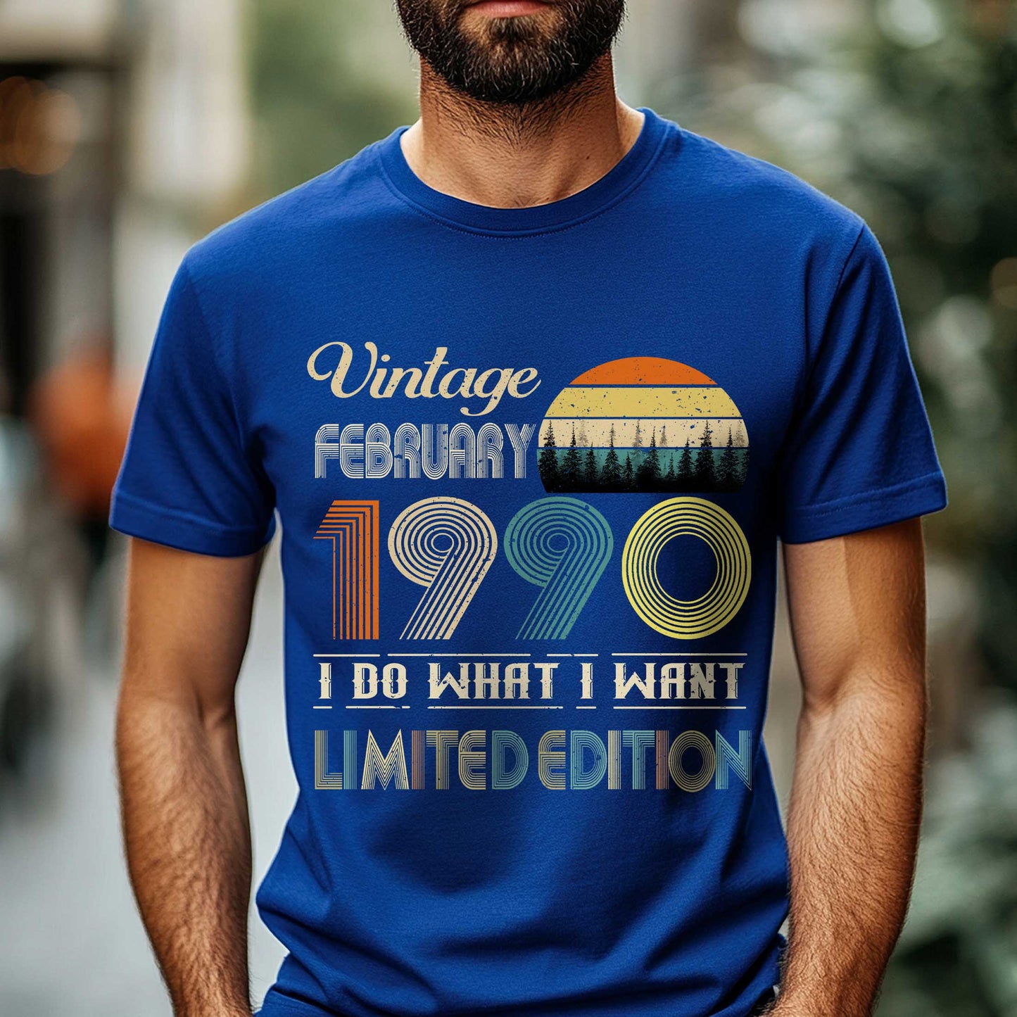 Netecom Vintage February 1990 T-Shirt, I Do What I Want Limited Edition, Retro Graphic Tee, Perfect Birthday Gift for Men