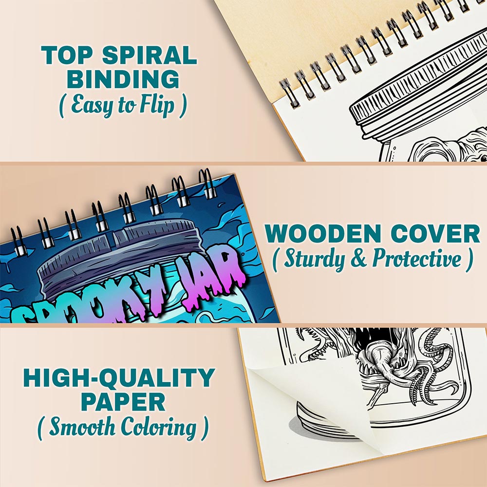 Netecom Spooky Jar Coloring Pages For Adults