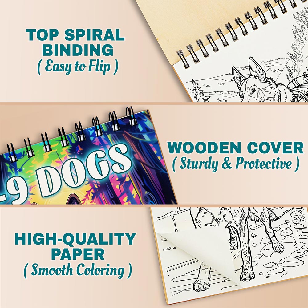 Netecom K-9 Dogs Coloring Pages For Adults