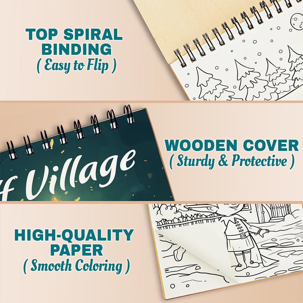 Netecom Elf Village Coloring Pages For Adults