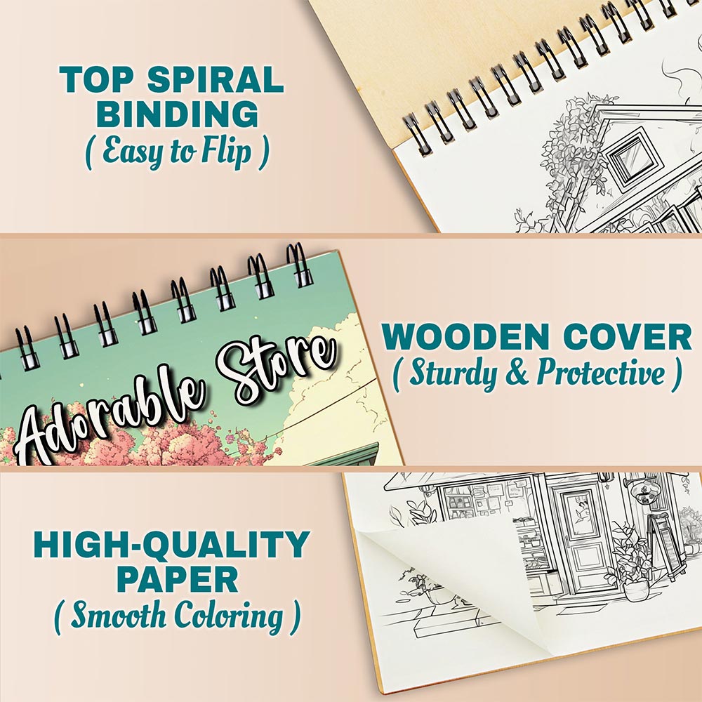 Netecom Adorable Store Coloring Pages For Adults