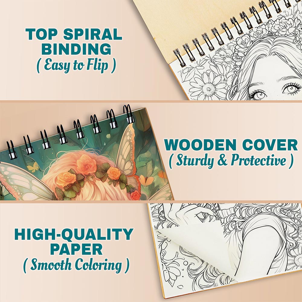 Netecom Beauties in Fairyland Coloring Pages For Adults