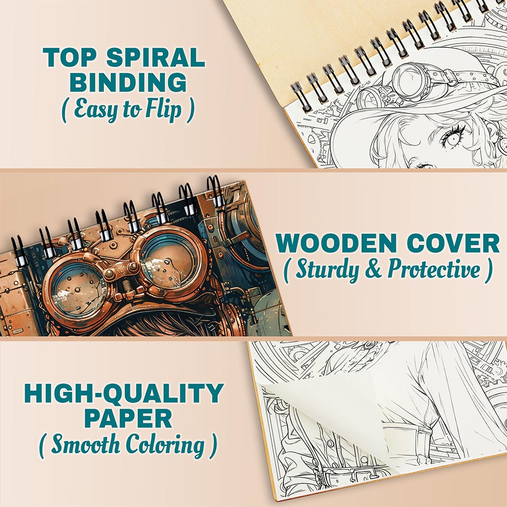 Netecom Steampunk Girls Coloring Pages For Adults