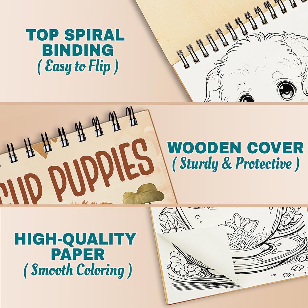 Netecom Teacup Puppies Coloring Pages For Adults
