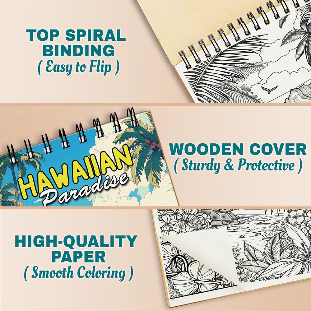 Netecom Hawaiian Paradise Coloring Pages For Adults